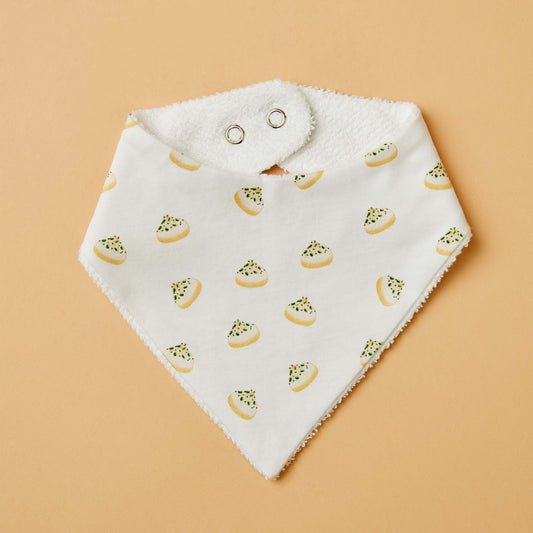 Shen Jian Bao aka pan fried pork bun inspired bandana bib